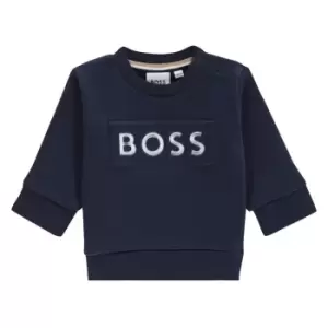 Image of Boss Boss Logo Sweater Infant Boys - Blue