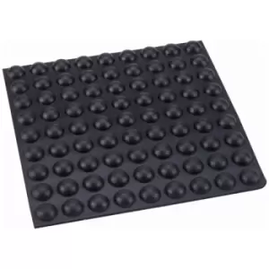 Image of R-TECH 310032 Round Rubber Feet 11.5 x 5.6 - Black - Sheet Of 81