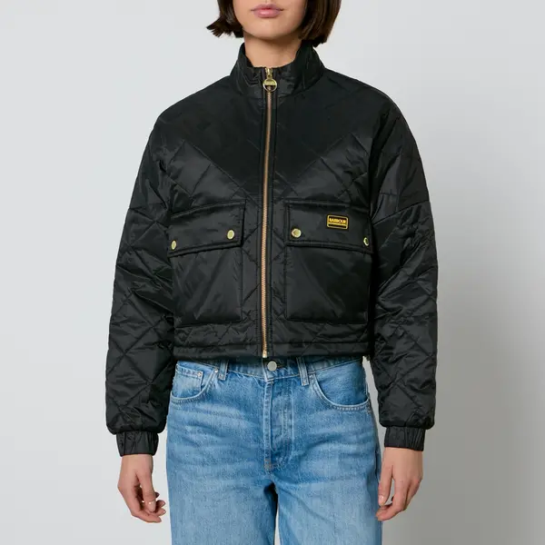 Image of Barbour International Hamilton Quilted Nylon Jacket - UK 10
