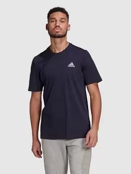 Image of adidas Small Logo T-Shirt - Ink, Size S, Men