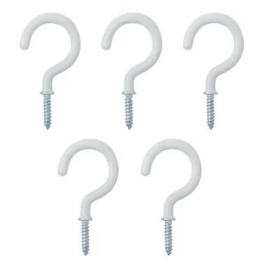 Image of BQ White Metal Cup Hook Pack of 25