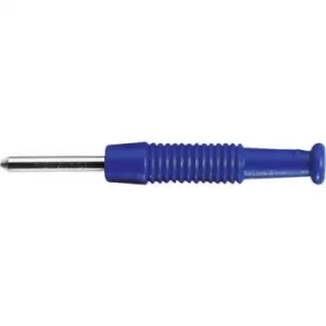 Image of SKS Hirschmann MST 3 Mini jack plug Plug, straight Pin diameter: 2mm Blue