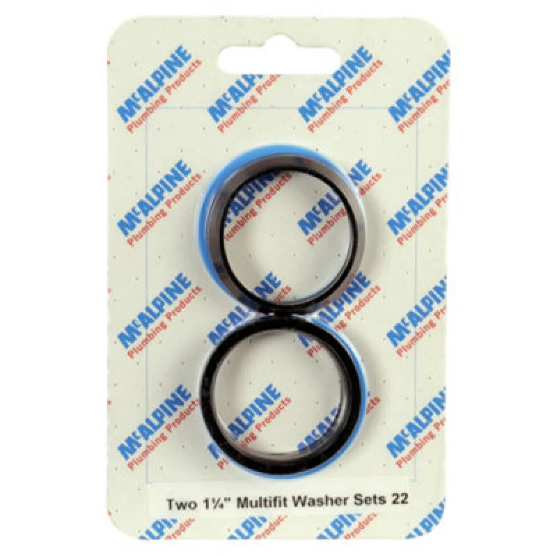 Image of McAlpine CARD-22 Two 1.25" Multifit Washer Sets - PWM1 x 2 + RWM1 x 2 Black