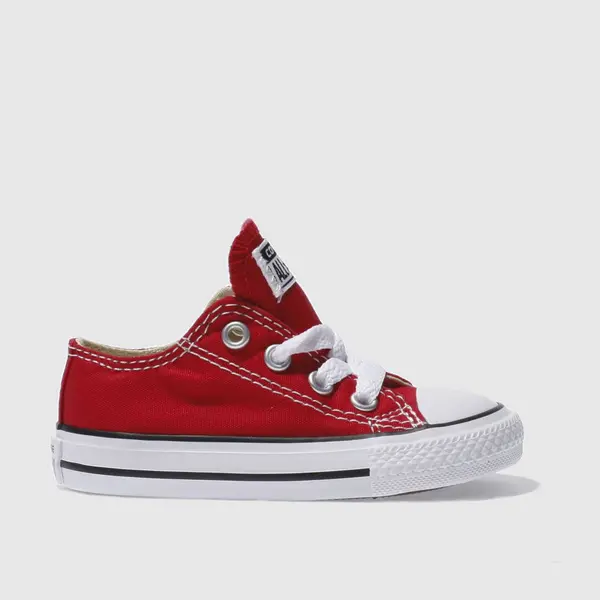 Image of Converse red all star lo Toddler trainers Red UK 2 (EU 18)