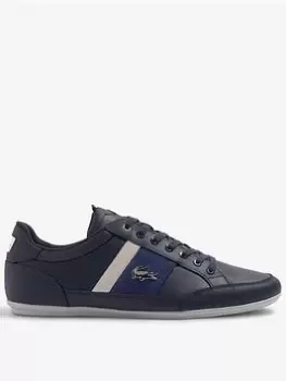 Image of Lacoste Chaymon 223 2 Cma Trainer, Navy/White, Size 7, Men