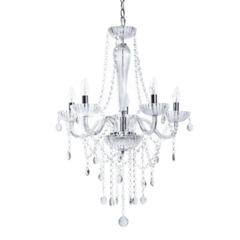 Image of Beliani Chandelier Locone Crystal Silver