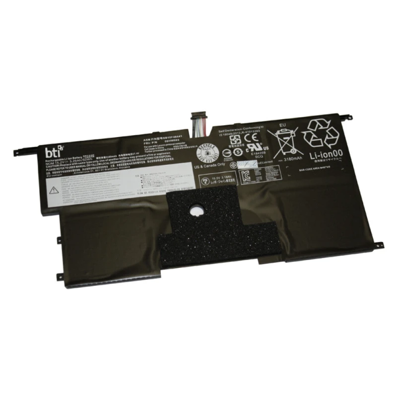 Image of BTI BTI 00HW002 compatible 51Wh 4-cell battery for Lenovo Thinkpad X1 Carbon G3 00HW002-BTI