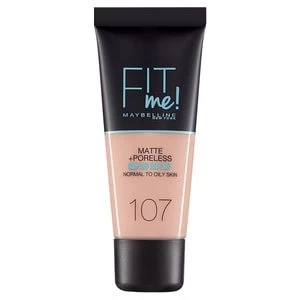 Image of Maybelline Fit Me Matte Foundation Rose Beige 107
