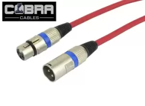 Image of Cobra Balanced XLR Mic Lead 10m Red
