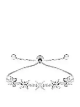 Image of Jon Richard Silver Floral Toggle Bracelet