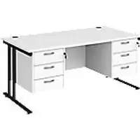 Image of Dams International Desk MC16P33KWH 1,600 x 800 x 725 x 800 - 990 mm