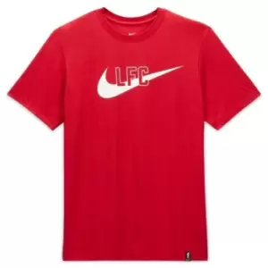Image of Nike Liverpool Swoosh T-Shirt Adults - Red