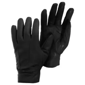 Image of Womens/Ladies Plain Leather Gloves (S/M) (Black)