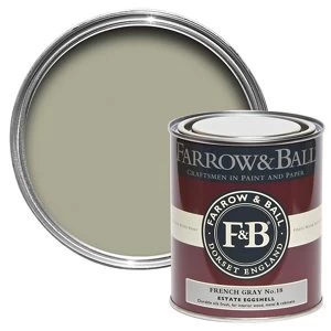 Image of Farrow & Ball Estate French gray No. 18 Eggshell Metal & wood Paint 0.75L