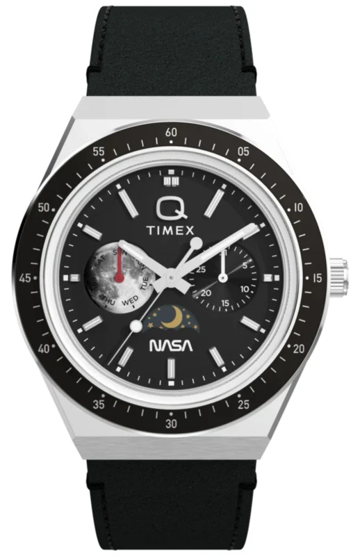 Image of Timex Timex Q Vinatge Wtch Sn63 Silver/Black male 40 mm