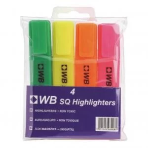 Image of Value Highlighters Assorted Pack 4