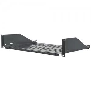 Image of Intellinet 19" Cantilever Shelf 2U Fixed Depth 350mm Black.