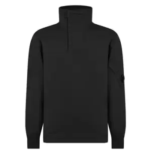 Image of CP Company Diagonal Fleece Jumper - Black