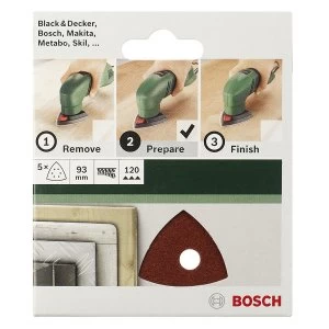 Image of Bosch 5 Piece 80 Grit Delta Sanding Sheets