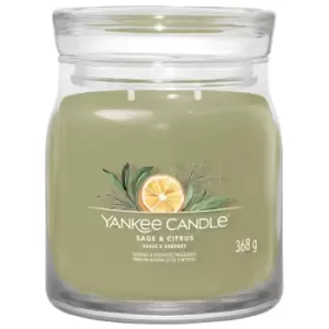 Image of Yankee Candle Signature Jar Candle Medium Jar Sage & Citrus 368g