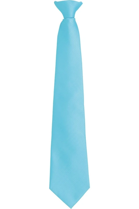 Image of Premier Premier Colours Fashion Plain Clip-On Tie in Turquoise Turquoise One Size Unisex 5063470683598