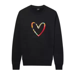 Image of PS PAUL SMITH Ps Swirl Heart Sweat - Black