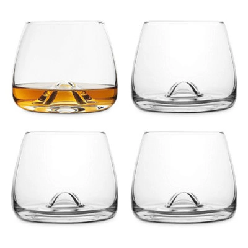 Image of Final Touch Durashield Lead-free Crystal Whisky Glasses 300ml Set of 4 Clear unisex