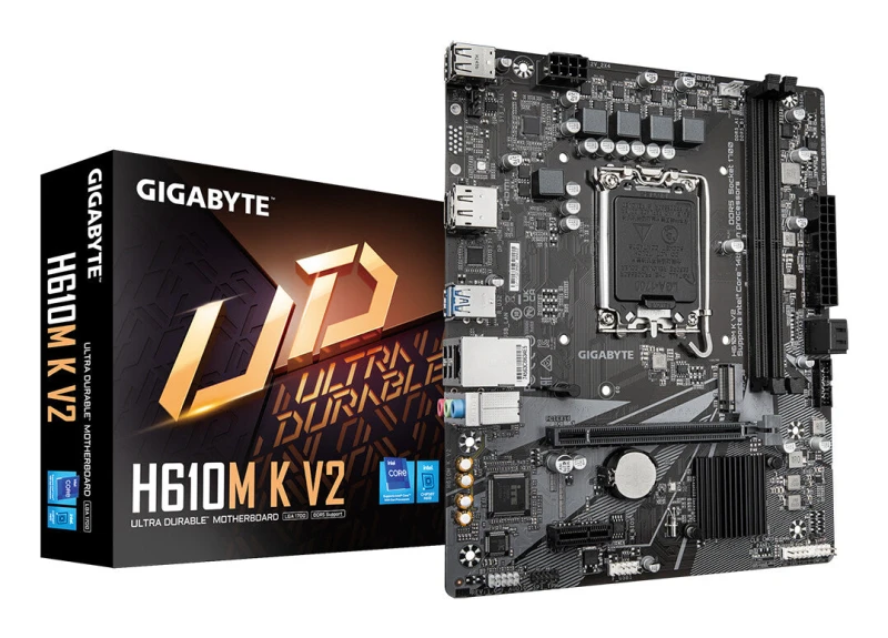 Image of Gigabyte Gigabyte H610M K DDR4 V2 motherboard Intel H610 Express LGA 1700 micro ATX H610M K DDR4 V2