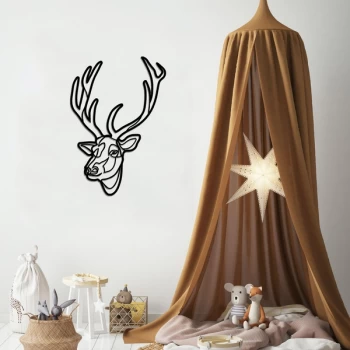 Image of Dear - Black Decorative Metal Wall Accessory
