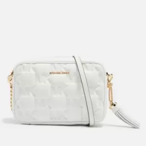 Image of Michael Kors Womens Jet Set Medium Camera Bag - Optic White