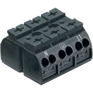 Image of WAGO 862-1503 Chassis Mount Terminal Block M3 PE-N-L1 Black
