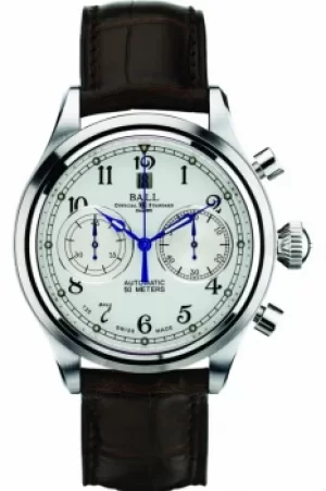 Image of Mens Ball Trainmaster Cannonball Automatic Chronograph Watch CM1052D-L1J-WH