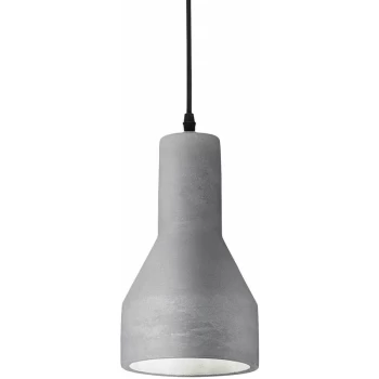 Image of Ideal Lux Lighting - Ideal Lux Oil - 1 Light Ceiling Pendant Cement Grey, E27