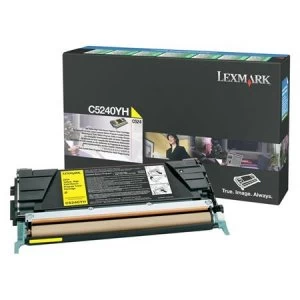 Image of Lexmark C5240YH Yellow Laser Toner Ink Cartridge