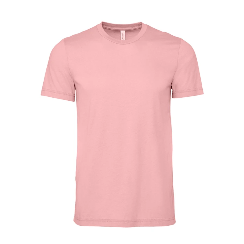 Image of Bella + Canvas Mens Crew Neck T-Shirt in Pink Size: Small Pink Male S