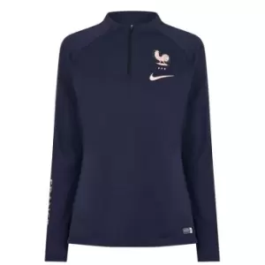 Image of Nike France quarter Zip Top Womens - Grey