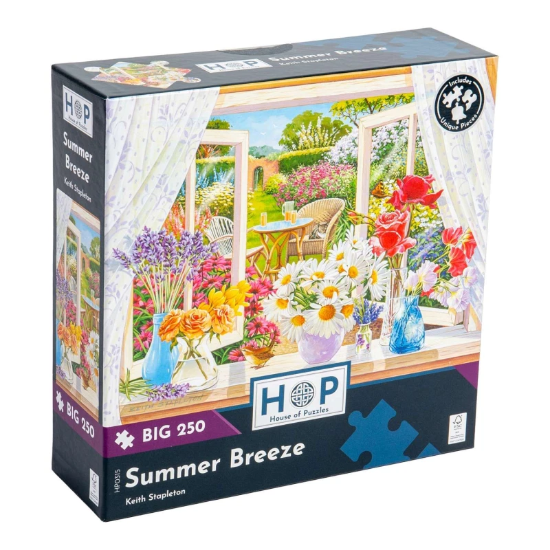 Image of The House Of Puzzles Summer Breeze, BIG 250 Piece Jigsaw Puzzle Multi unisex
