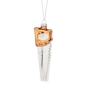 Image of Sass & Belle Gold and Silver Saw Shaped Bauble