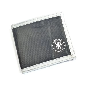 Image of Chelsea Multi Pocket Black Canvas Crest Wallet