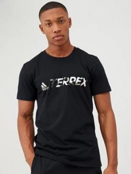 Image of Adidas Logo T-Shirt - Black