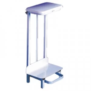Image of Slingsby Pedal Operated Sack Holder Freestanding 17 Litre White 330306