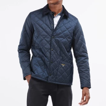 Image of Barbour Mens Crested Herron Quilt Jacket - Navy/Ivy - M