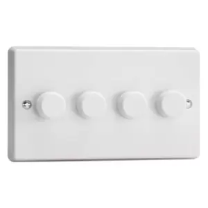 Image of Varilight V-Pro 4 Gang 2-Way 4x120W Dimmer Switch - Classic White - JQDP254W
