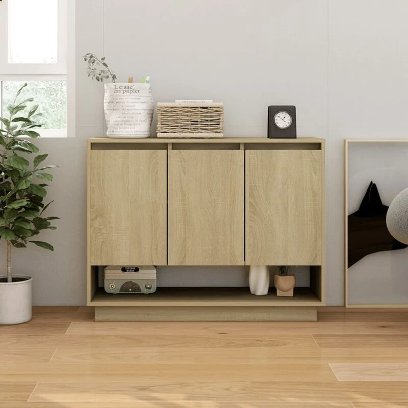 Image of VIDAXL Sideboard Sonoma Oak 97x31x75cm Engineered Wood Vidaxl 8720286834619