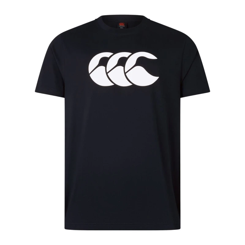 Image of Canterbury Canterbury Men Logo Cotton T-Shirt in Black Size: Small Black S Male 5063806445746