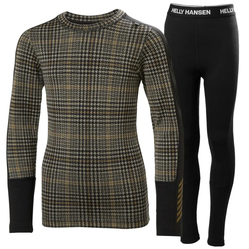 Image of Helly Hansen Girls merino wool set Helly Hansen Graphic Lifa Marron Female 14 ans