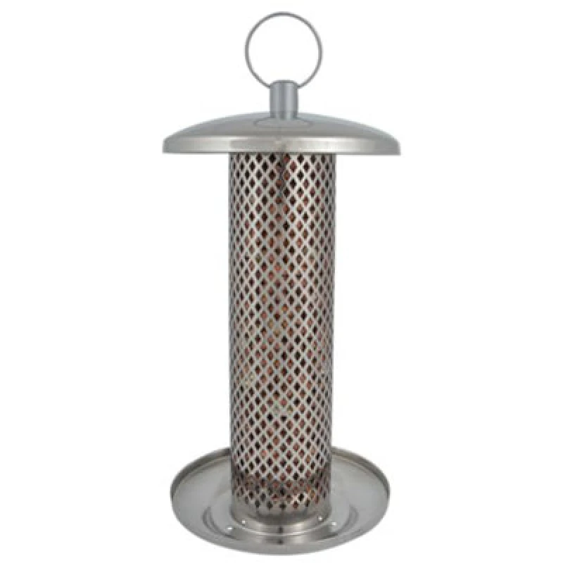 Image of Fallen Fruits Fallen Fruits Stainless Steel Hanging Nut Feeder in Silver Silver One Size Unisex 8714982128844