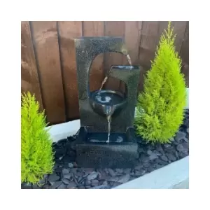 Image of Tranquility Water Features - Compact Ebony Solar Powered Water Feature