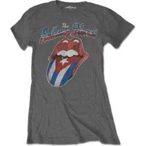 Image of The Rolling Stones - Rocks Off Cuba Ladies XX-Large T-Shirt - Grey