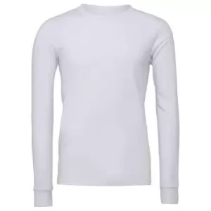 Image of Bella + Canvas Unisex Adult Jersey Long-Sleeved T-Shirt (S) (White)
